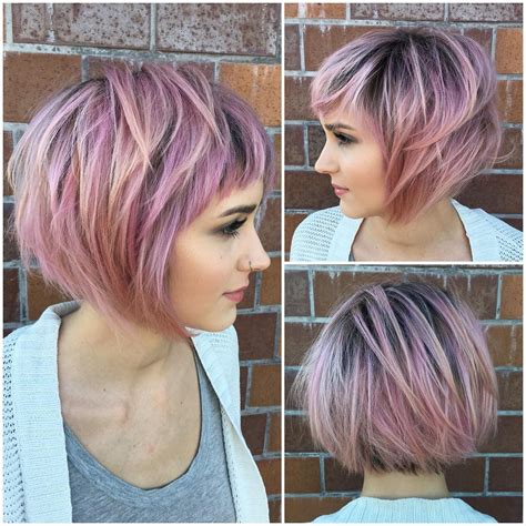 new hair color for short hair|short hair with color underneath.